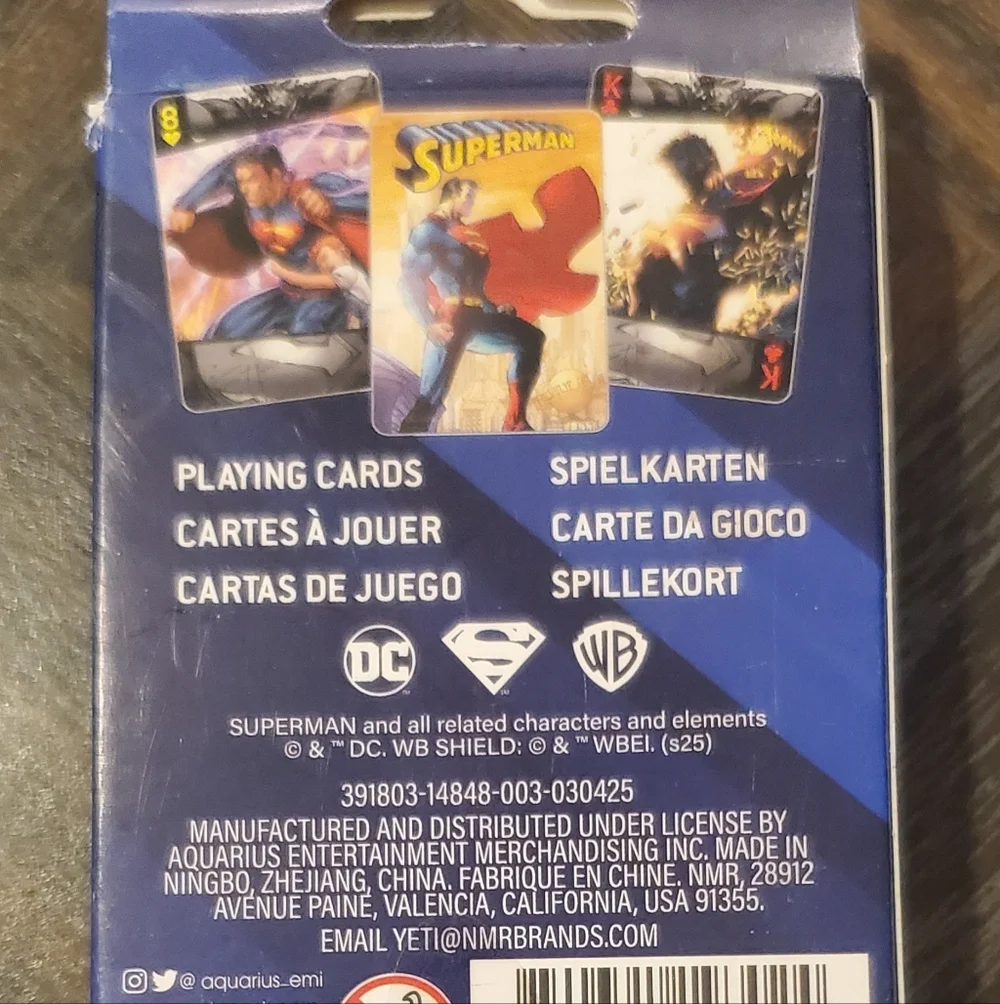 Superman Playing Cards- New